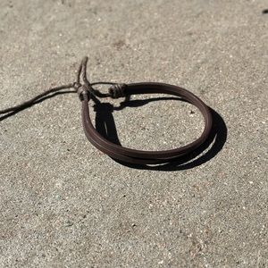Brown drawstring bracelet
